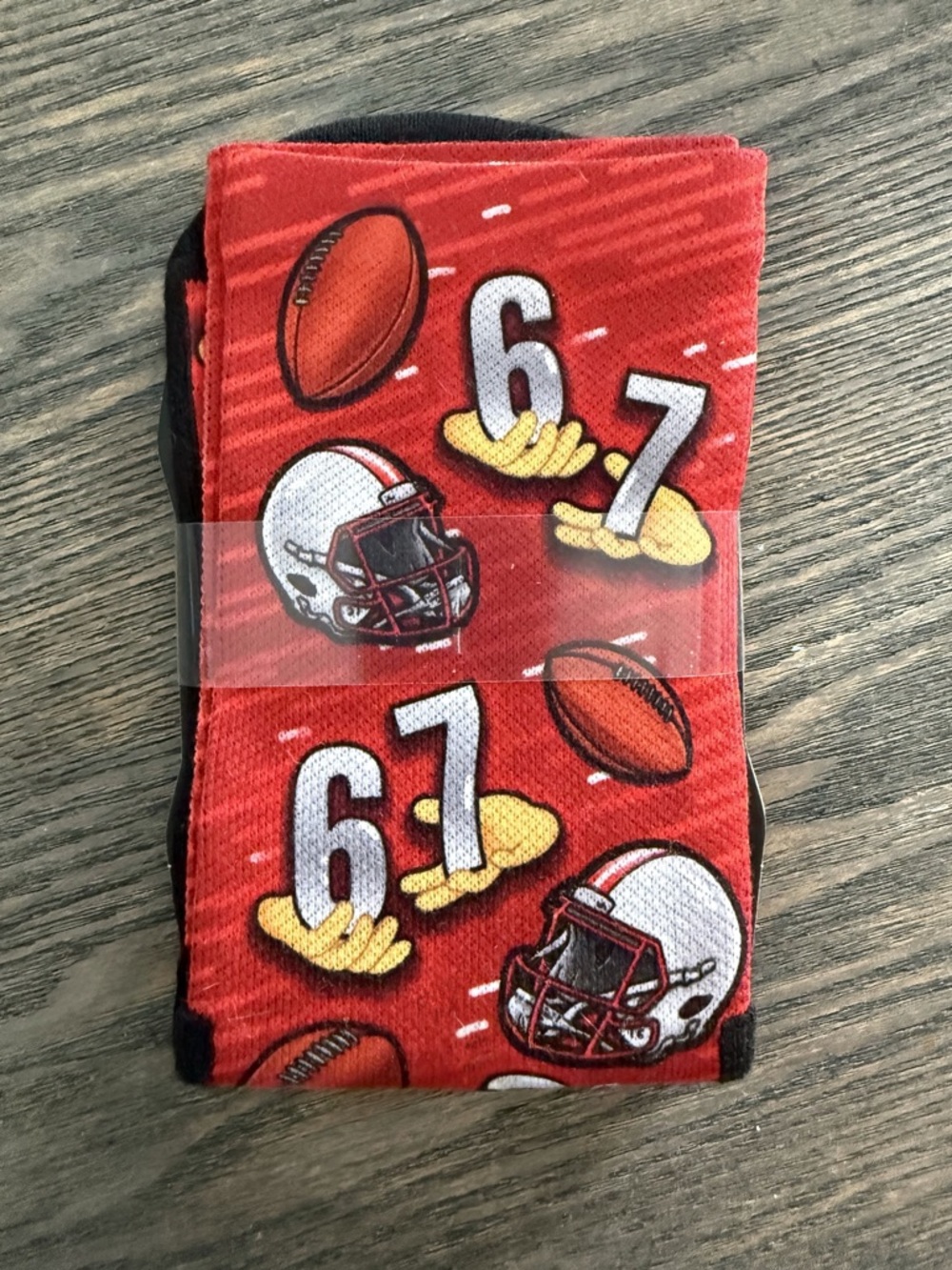 Rock 'Em Red & Black 6 7 Crew Socks